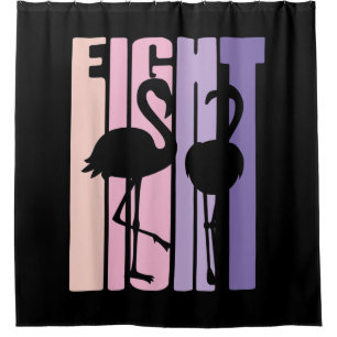 Cute 8th Birthday Gift I Flamingo I 8 Years Old Shower Curtain