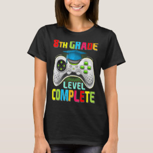 Cute 8th Grade Level Complete Gamer Graduation Vid T-Shirt