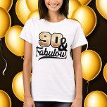 cute 90th fabulous word art Birthday T-Shirt<br><div class="desc">cute 90th fabulous word art Birthday T-Shirt</div>