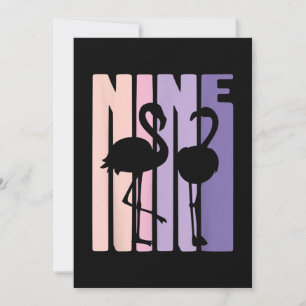 Cute 9th Birthday Gift I Flamingo I 9 Years Old Holiday Card