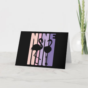 Cute 9th Birthday Gift I Flamingo I 9 Years Old Thank You Card