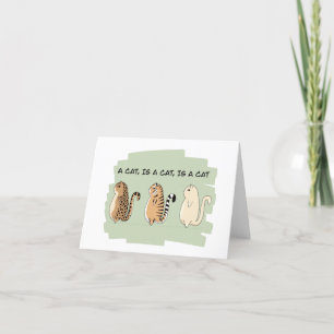 Cute A Cat Is A Cat Meme Holiday Card