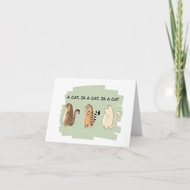 Cute A Cat Is A Cat Meme Holiday Card (Front)