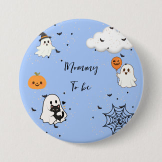 Cute A Little Boo Is Almost Due Baby Shower Mummy 7.5 Cm Round Badge