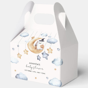 Cute A Little Boo Moon Stars Baby Shower Favour Box