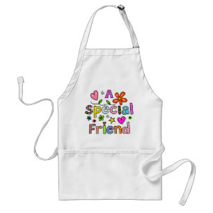 Cute A Special Friend Greeting Text Expression Standard Apron