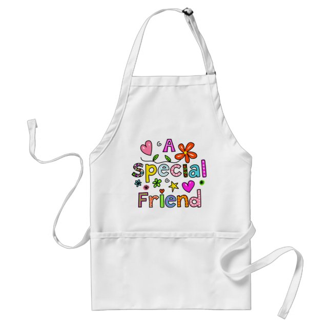 Cute A Special Friend Greeting Text Expression Standard Apron (Front)