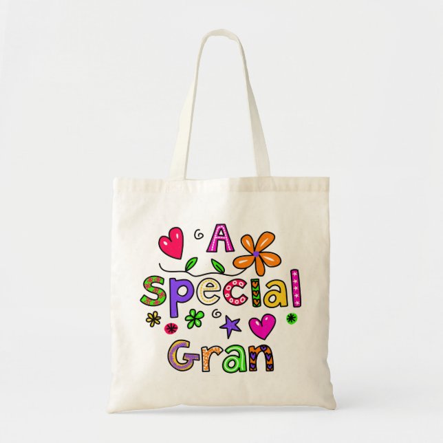 Cute A Special Gran Greeting Text Expression Tote Bag (Front)