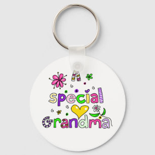 Cute A Special Grandma Granny Text Expression Key Ring