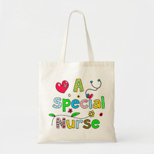 Cute A Special Nurse Greeting Text Expression Tote Bag