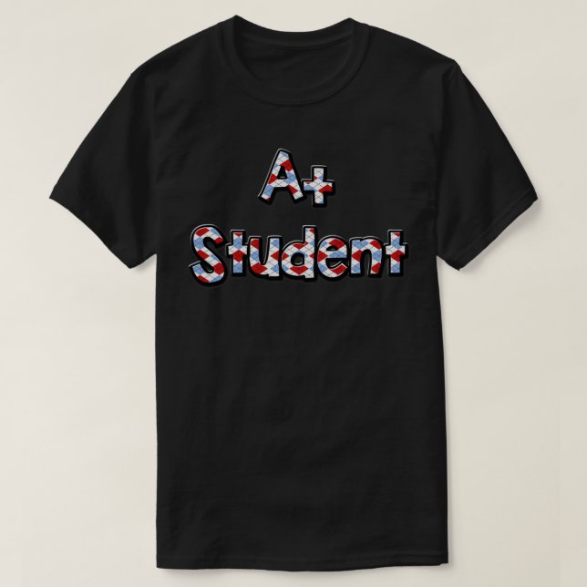 Cute A Student Awesome Honour Roll Student School T-Shirt (Design Front)