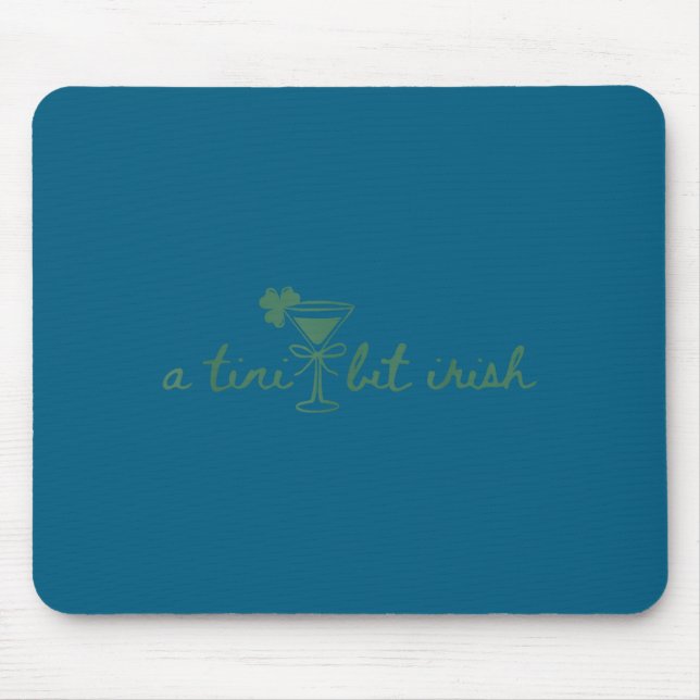 Cute a tiny bit irish shamrock clover party  mouse pad (Front)