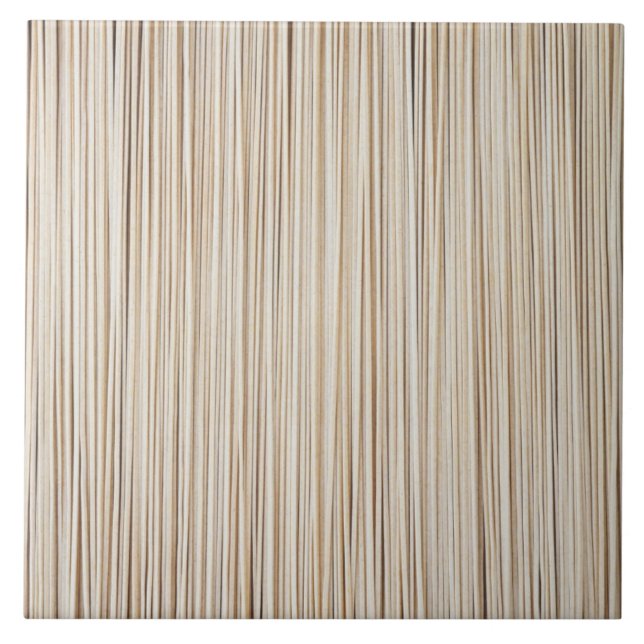 Cute abstract brown lines design ceramic tile (Front)