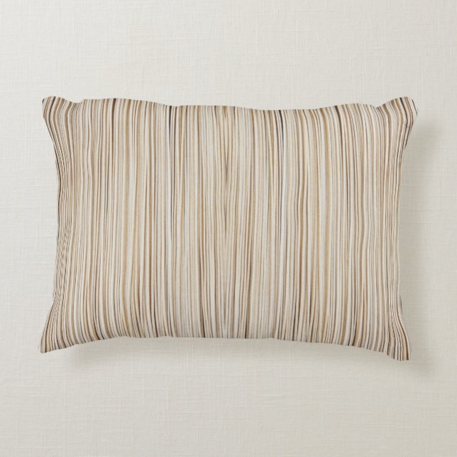 Cute abstract brown lines design decorative cushion (Back)