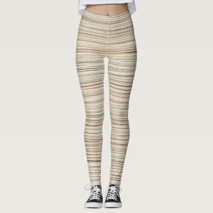 Cute abstract brown lines design leggings