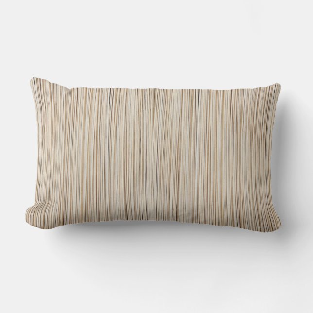 Cute abstract brown lines design lumbar cushion (Front)