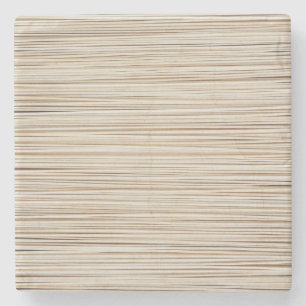 Cute abstract brown lines design stone coaster