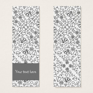 Cute abstract doodle flower design Bookmark
