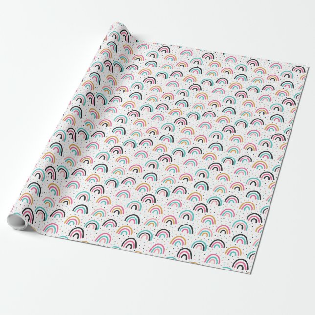 Cute Abstract Doodle Pattern Wrapping Paper (Unrolled)