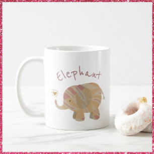 Cute Abstract Elephant Coffee Mug
