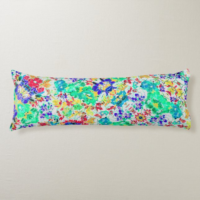 Cute abstract floral pattern body cushion (Front)