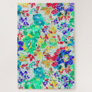 Cute abstract floral pattern jigsaw puzzle