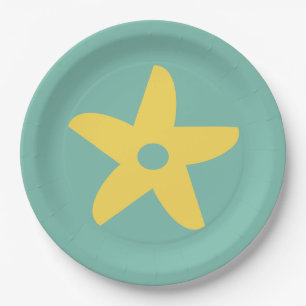 Cute Abstract Flower Paper Napkin Plate