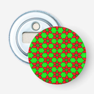 Cute Abstract Flowers Pattern Bottle Opener