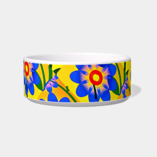 Cute Abstract Flowers Pattern Bowl