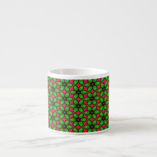 Cute Abstract Flowers Pattern Espresso Cup