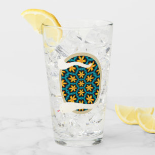 Cute Abstract Flowers Pattern Glass
