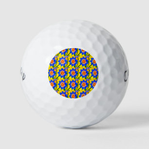 Cute Abstract Flowers Pattern Golf Balls