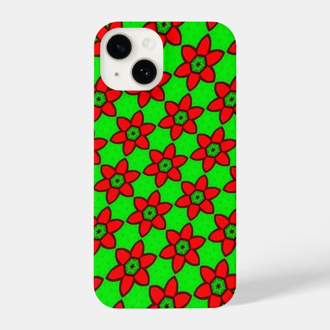 Cute Abstract Flowers Pattern iPhone Case (Back)