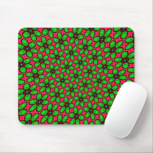 Cute Abstract Flowers Pattern Mouse Pad