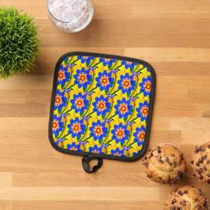 Cute Abstract Flowers Pattern Pot Holder