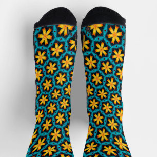 Cute Abstract Flowers Pattern Socks