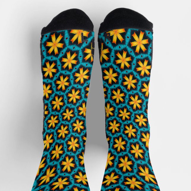 Cute Abstract Flowers Pattern Socks (Top)