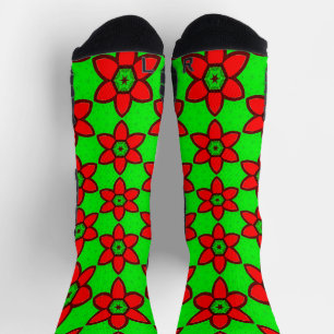Cute Abstract Flowers Pattern Socks