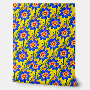 Cute Abstract Flowers Pattern Wallpaper