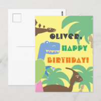 Cute Abstract Jurrasic Dino Dinosaur Kids Birthday