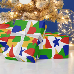 Cute Abstract kids Colourful Chaos Pattern Wrapping Paper