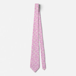 Cute abstract pinky dots patterns tie