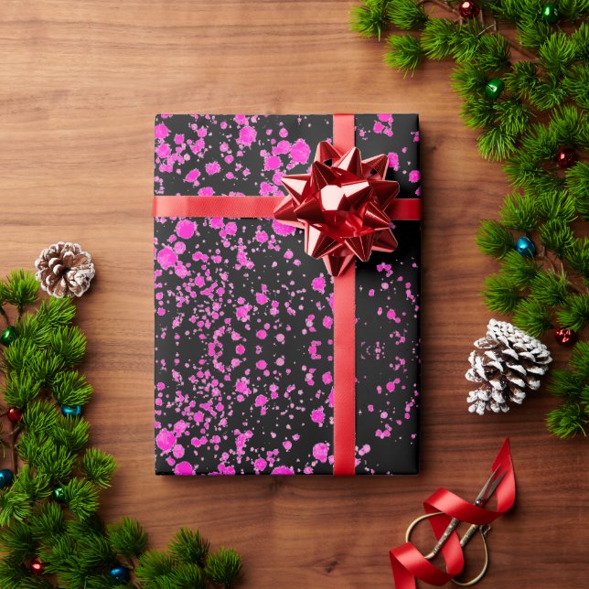 Cute Abstract Purple Blotched  Wrapping Paper (Holiday Gift)