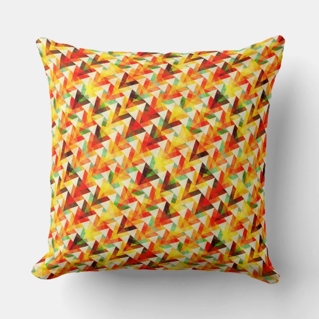 Cute abstract triangles pattern cushion (Front)