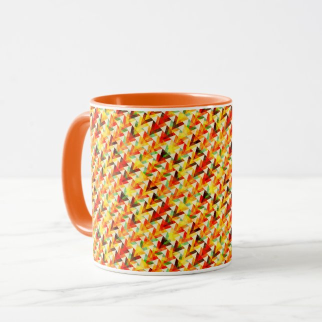 Cute abstract triangles pattern mug (Front Left)