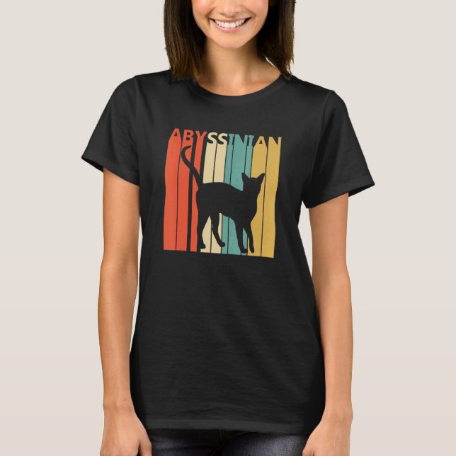 Cute Abyssinian Cat T-Shirt (Front)