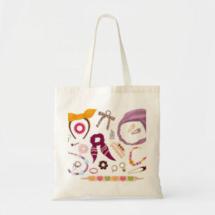 Cute Accessories Illustration Custom Business Logo Tote Bag