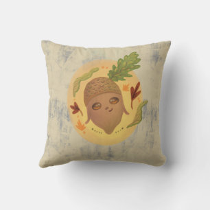 cute acorn autumn cushion