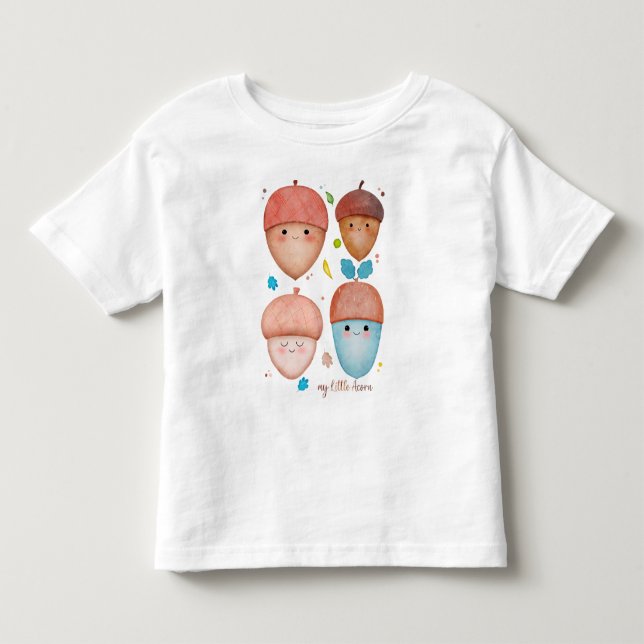 Cute Acorn Characters Shirt | Fall Toddler Tee  (Front)