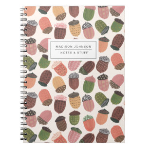 Cute Acorn Girl Birthday pink Notebook